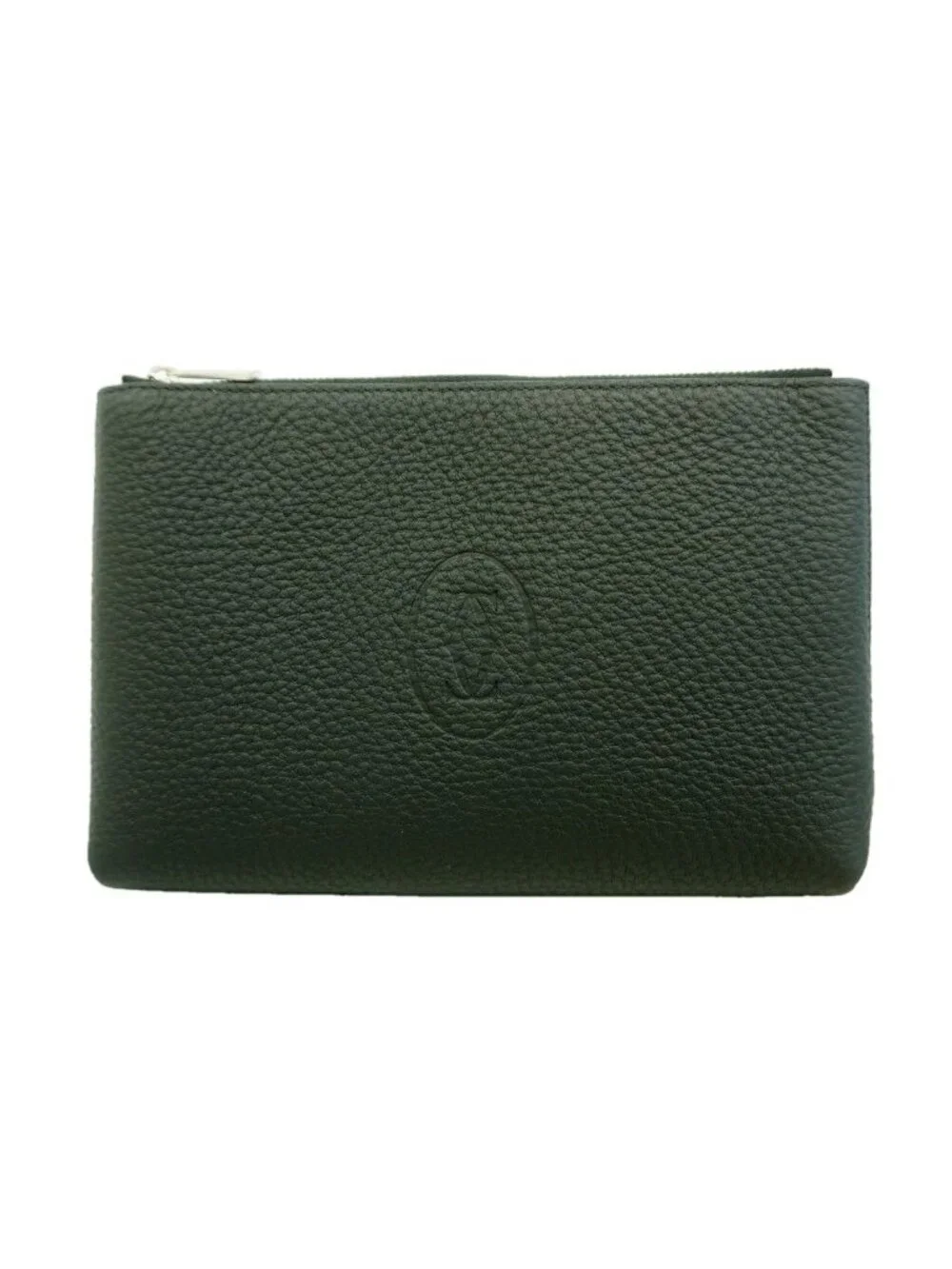 Cartier Pouch Must Leather Black Silver